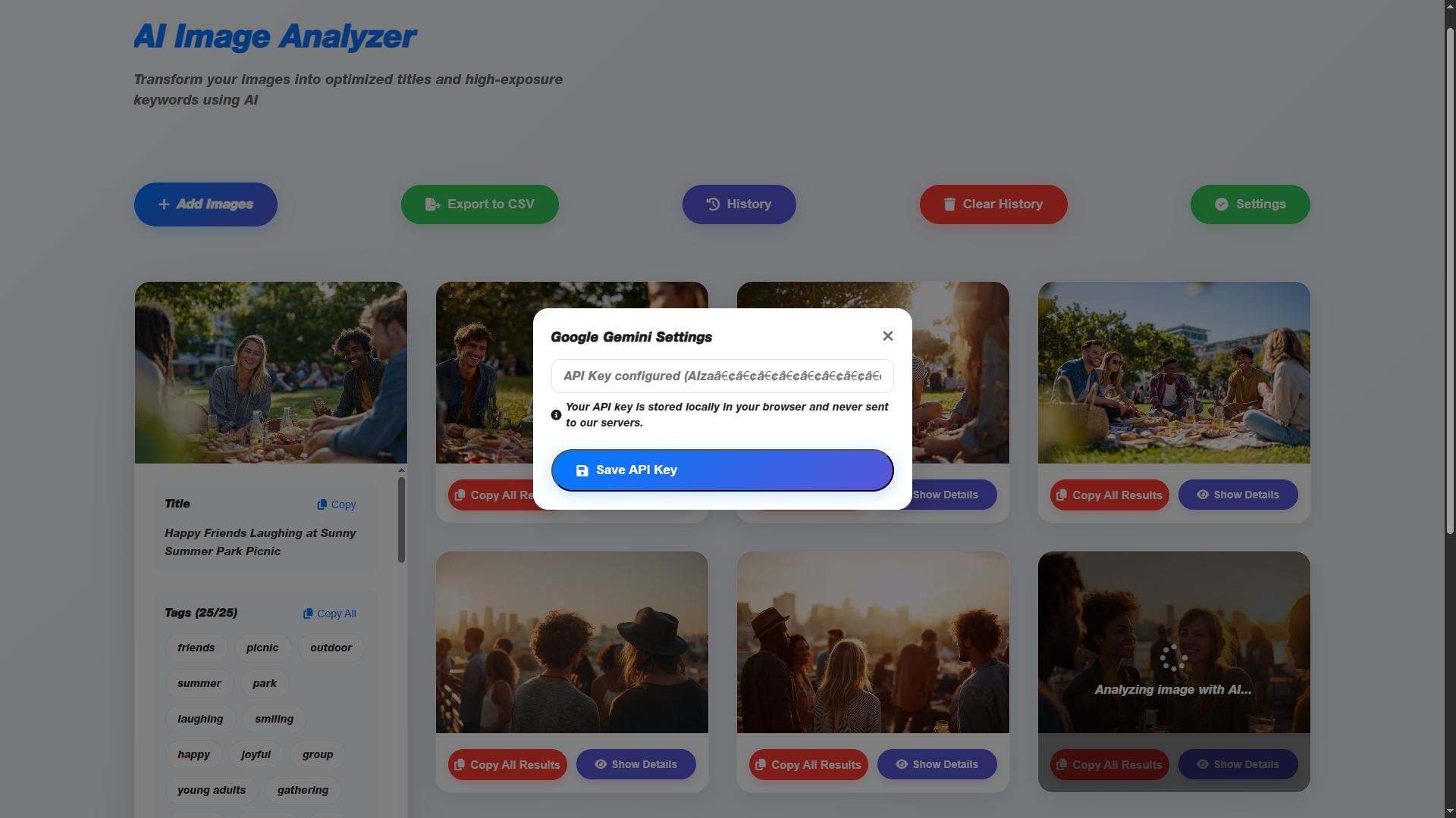 AI Image Analyzer - SEO Title & Keyword Generator - Image 4