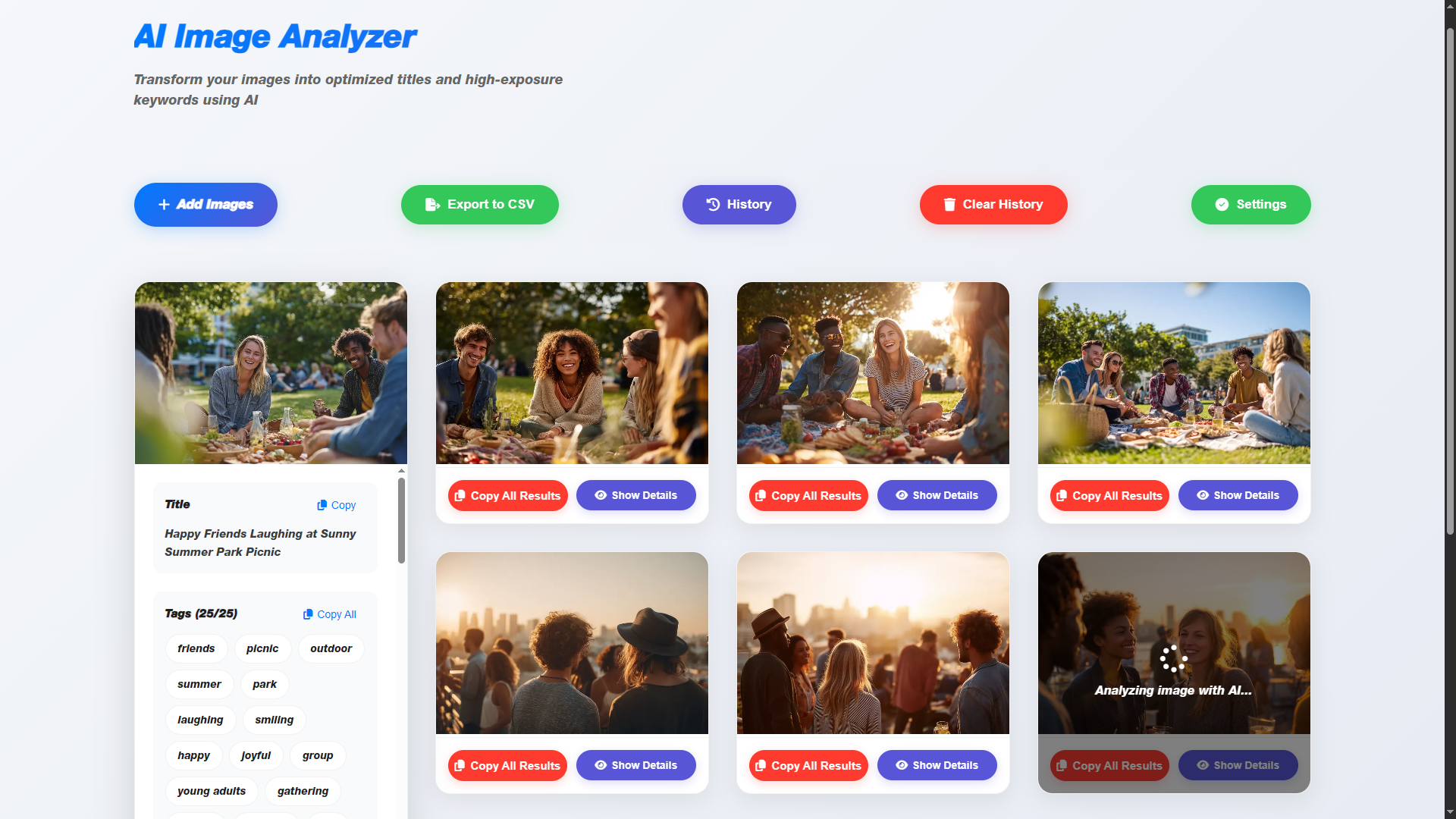 AI Image Analyzer - SEO Title & Keyword Generator - Image 2